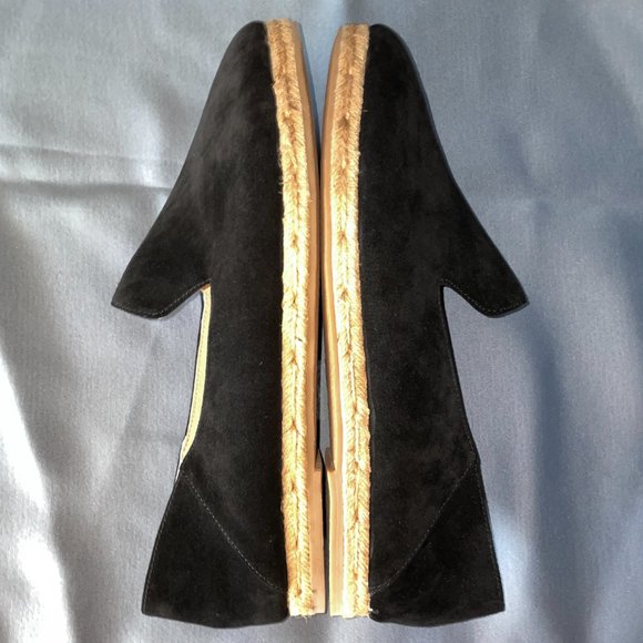 JACK ROGERS Black Suede AUDREY ESPADRILLE FLATS, Women Size 11, New w/tag - Picture 5 of 14